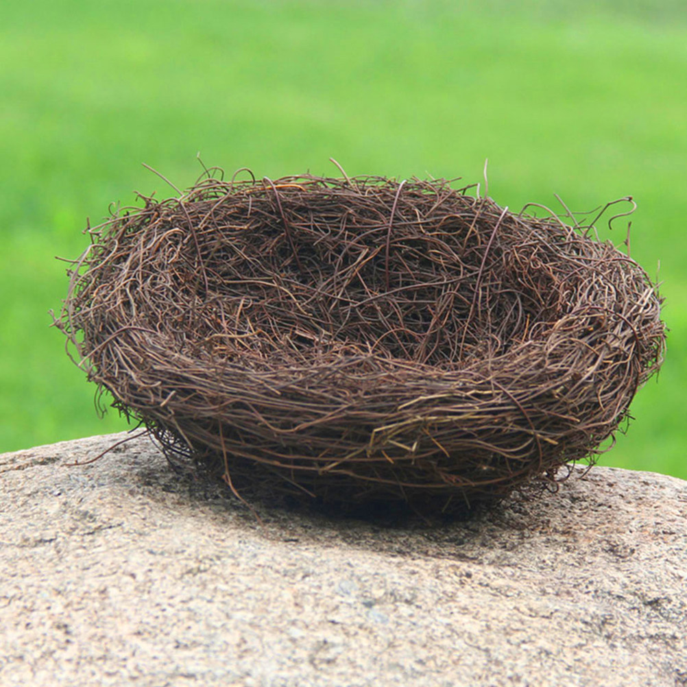 Bonsai Garden Photos - 2Pcs Lifelike Woven Rattan Bird Nest