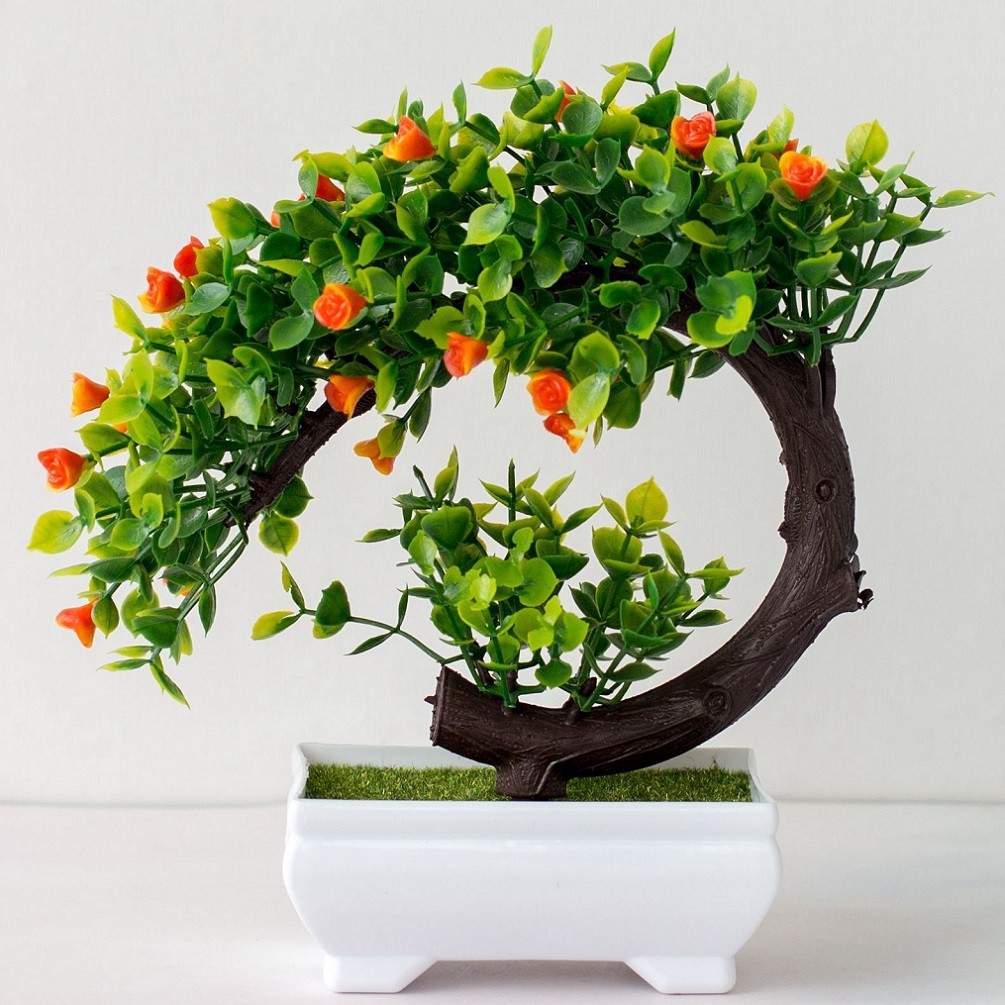 Home Artificial Pot Plant Tree - đánh giá và giá Bonsai Garden Display