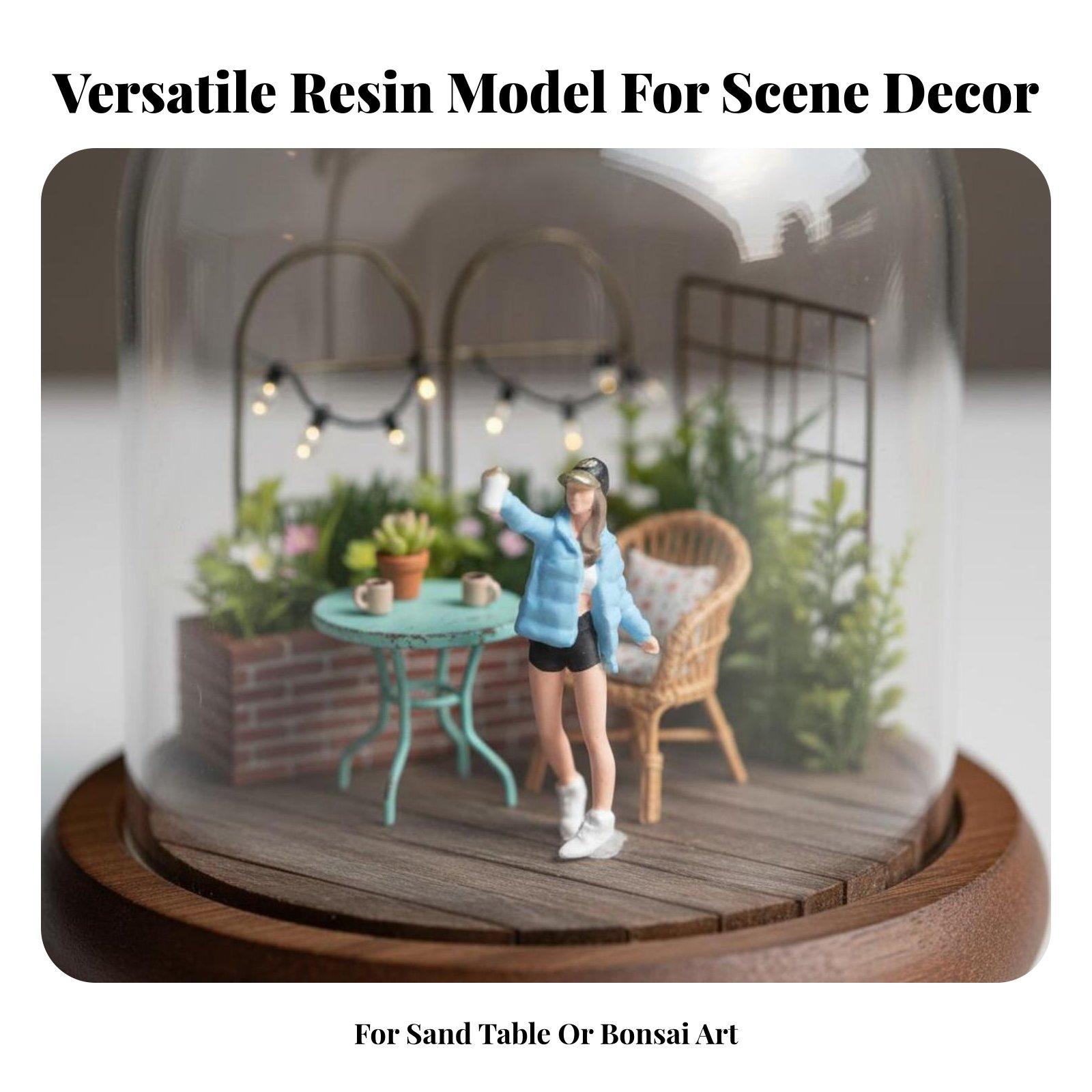 Resin Woman Figure HO Scale Ha - đánh giá và giá Bonsai Garden Display