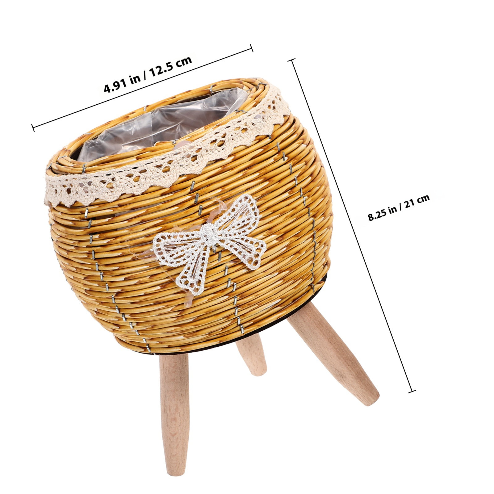 Wood and Straw Flower Pot Hold - đánh giá và giá Bonsai Garden Display