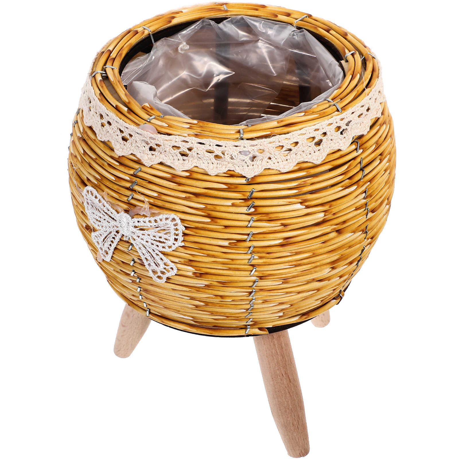 Wooden Woven Flower Pot Holder - đánh giá và giá Bonsai Garden Display