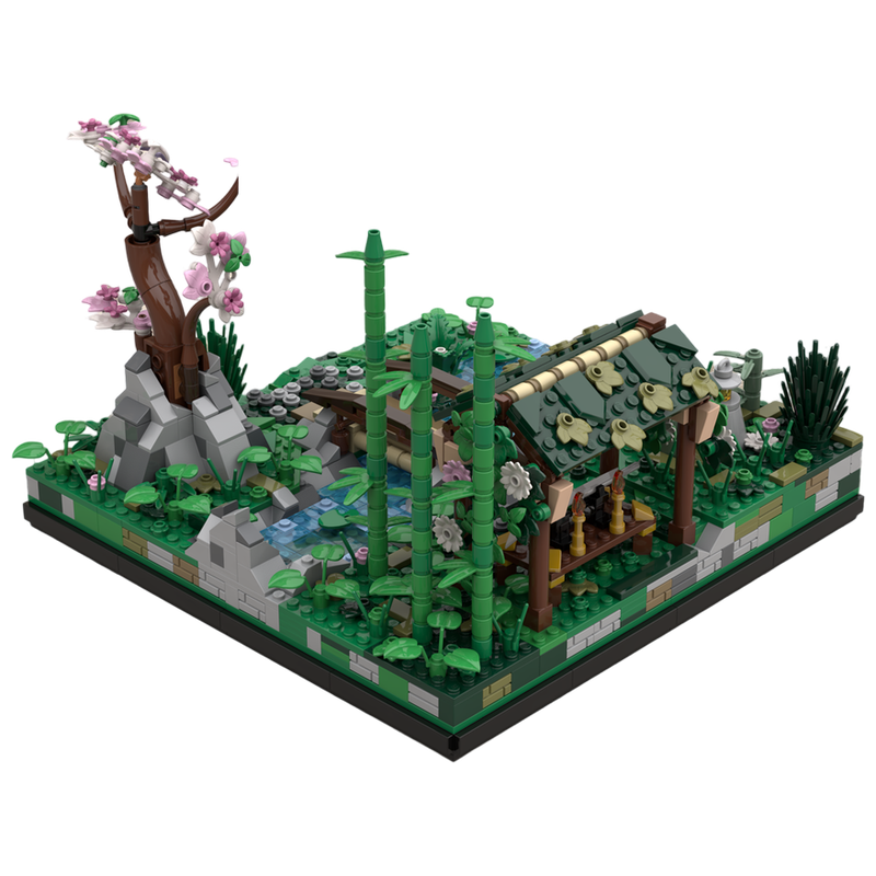 Japanese Garden Model MOC Buil - đánh giá và giá Bonsai Garden Display