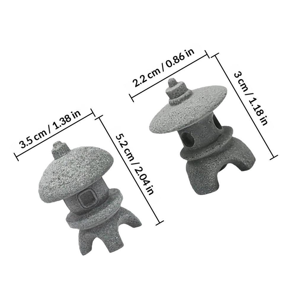2Pcs Realistic Japanese Stone  - đánh giá và giá Bonsai Zen Garden Set
