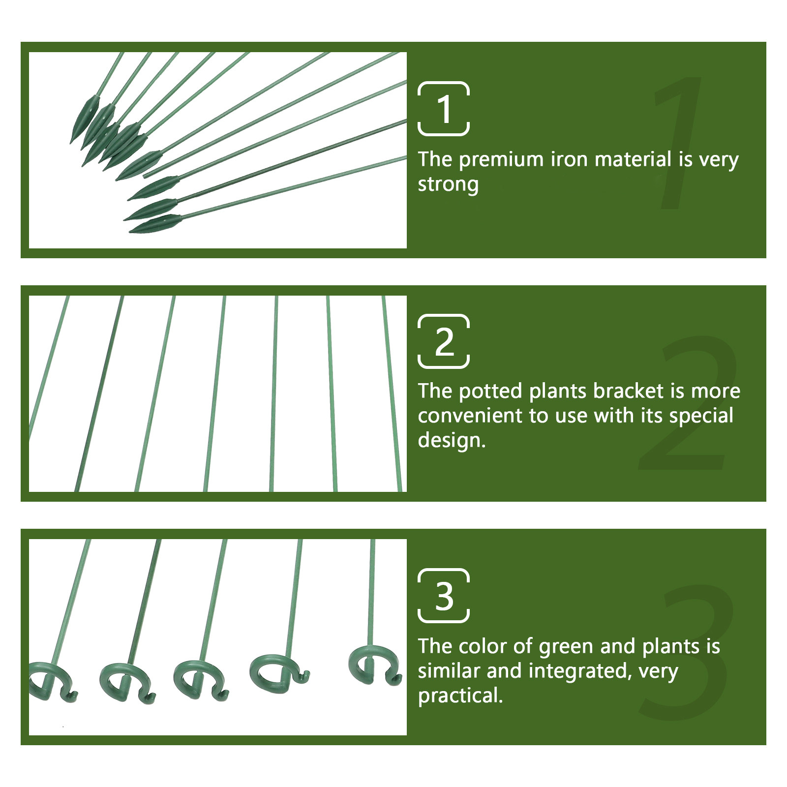 10Pcs Iron Plant Support Rack  - đánh giá và giá Bonsai Garden Indoor