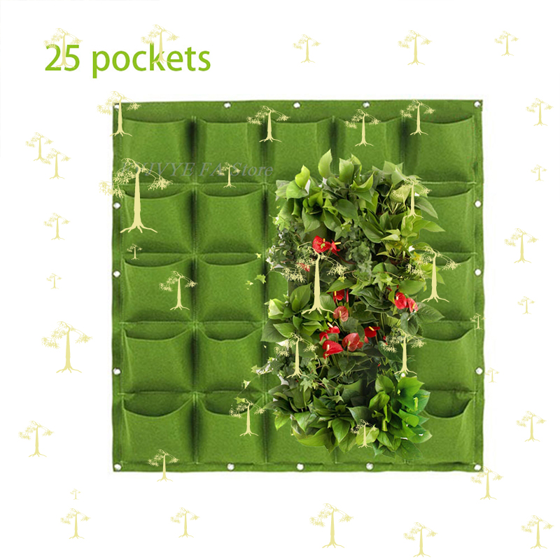 25 Pockets Wall Hanging Planti - đánh giá và giá Bonsai Vertical Garden