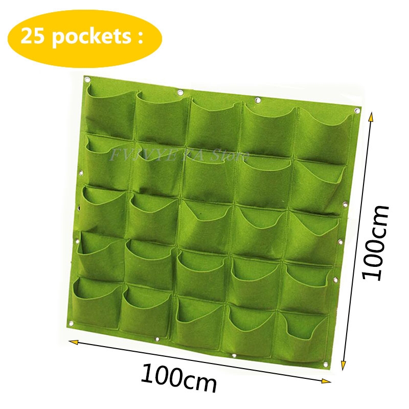 25 Pockets Wall Hanging Planti - đánh giá và giá Bonsai Vertical Garden