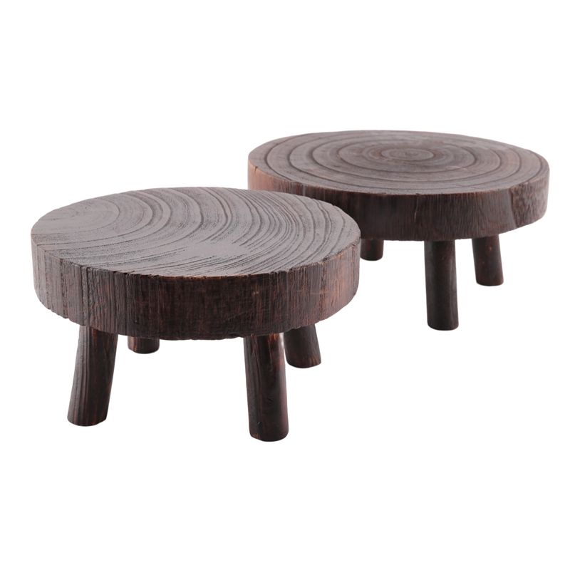 ABHU 2Pcs Mini Wooden Stool Fl - đánh giá và giá Bonsai Garden Stand