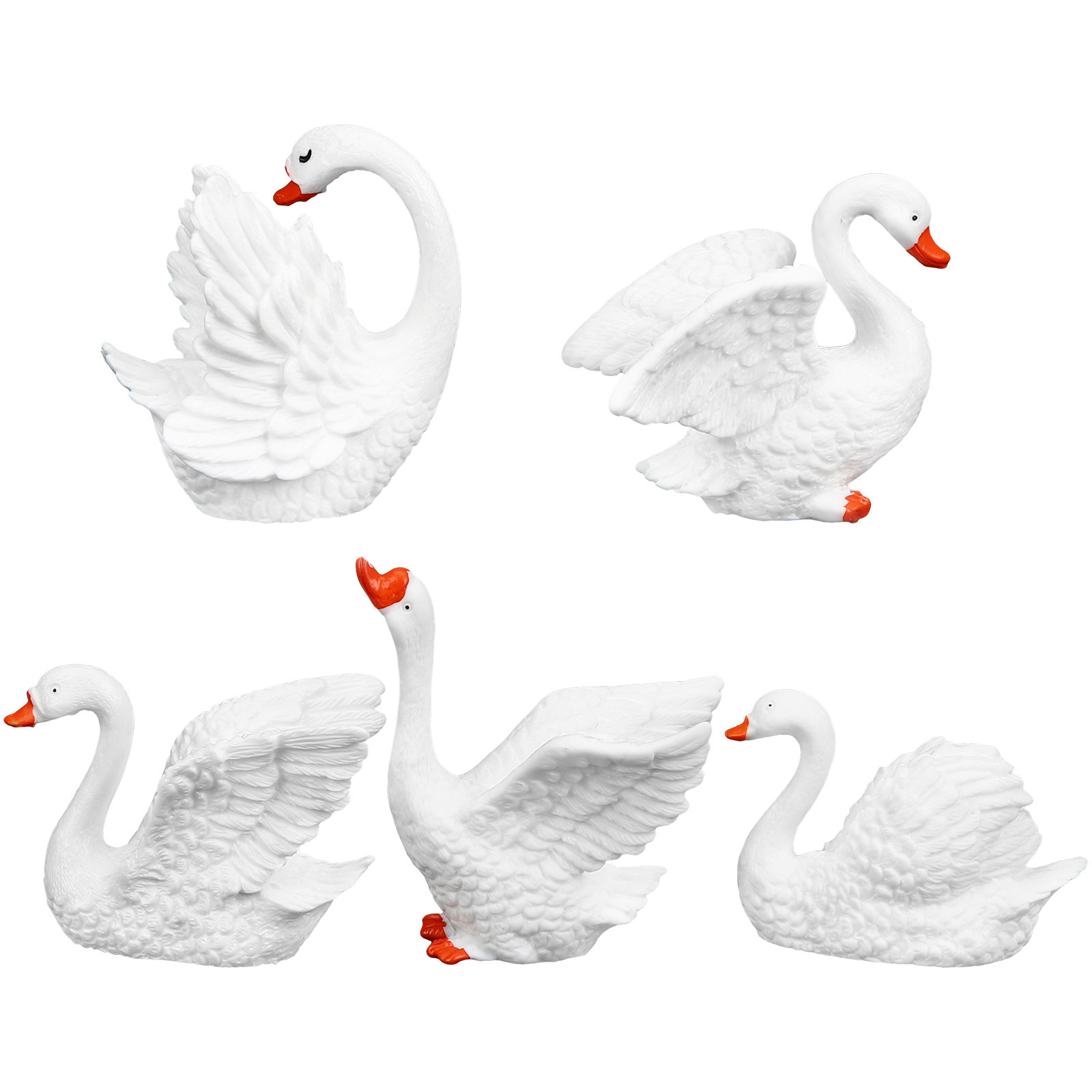5Pcs Small Swan Decor Miniatur - đánh giá và giá Bonsai Garden Display