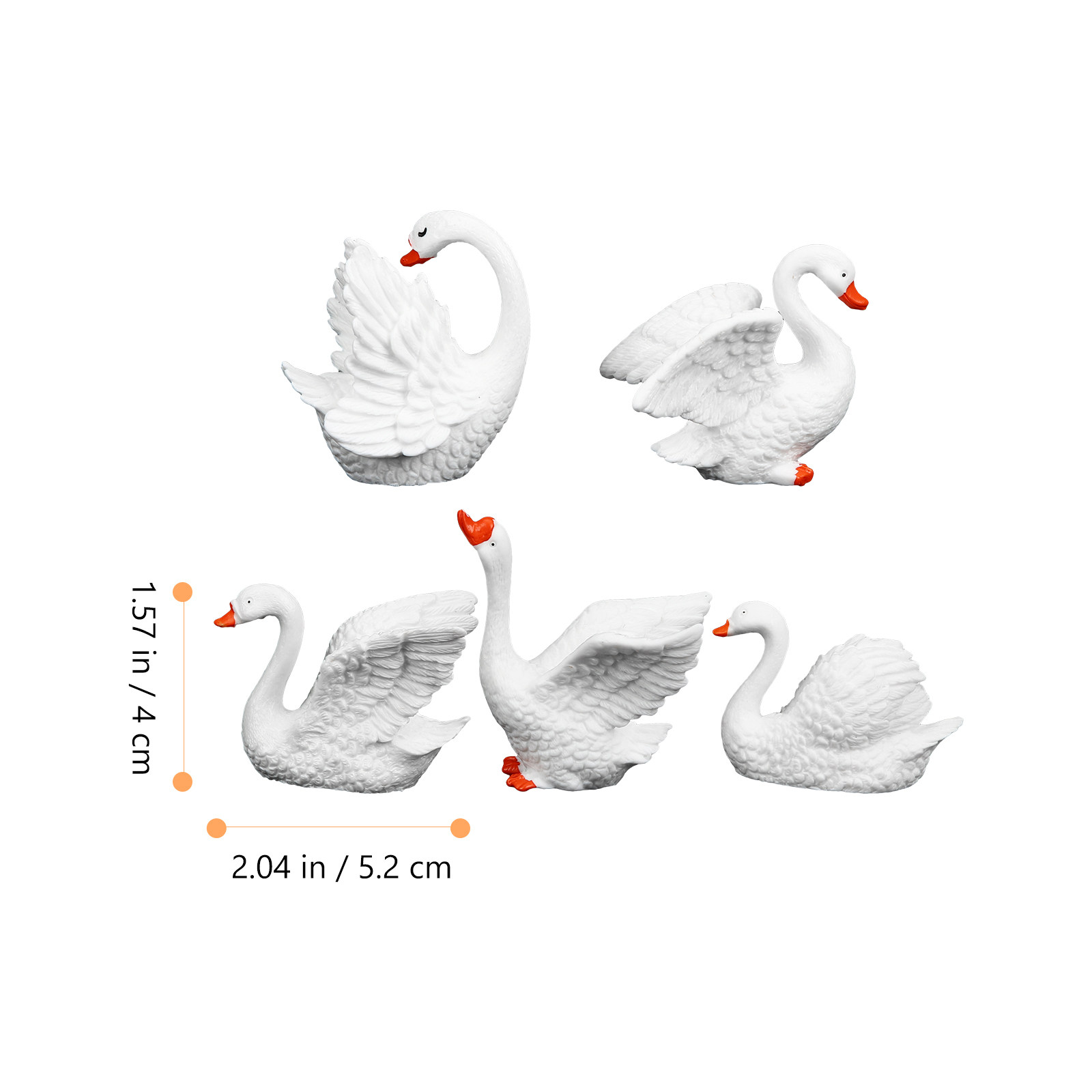 5Pcs Small Swan Decor Miniatur - đánh giá và giá Bonsai Garden Display