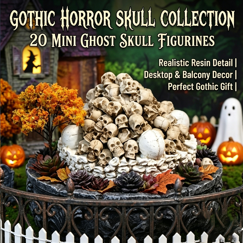 Realistic Resin Skull Figurine - đánh giá và giá Bonsai Garden Display