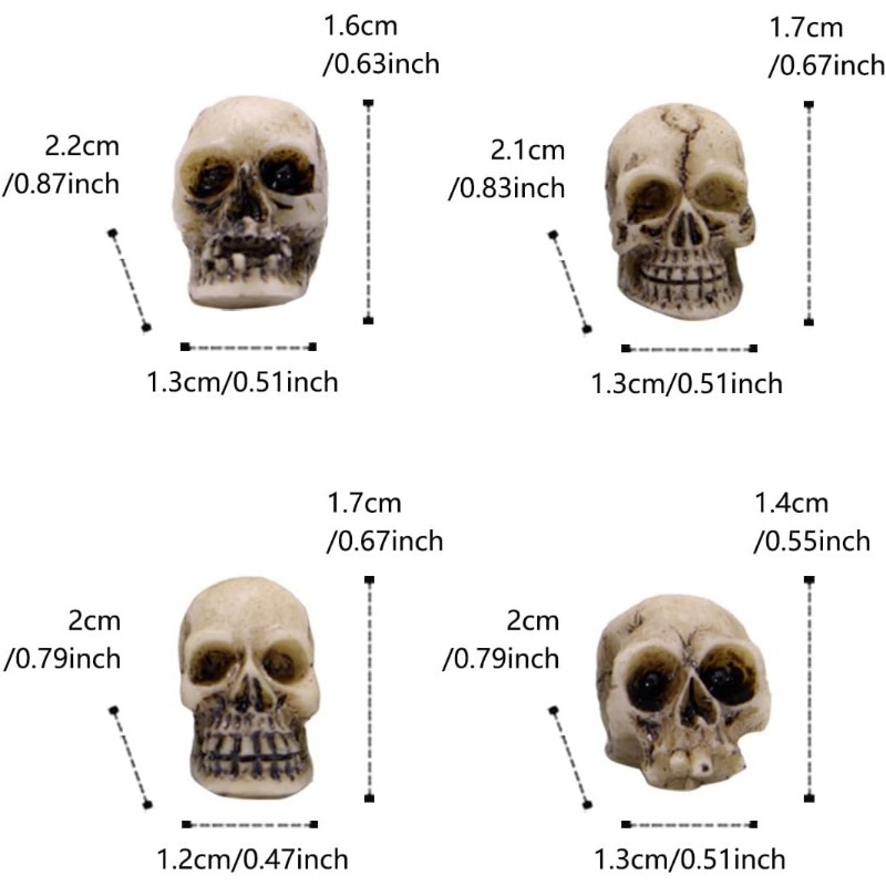 Realistic Resin Skull Figurine - đánh giá và giá Bonsai Garden Display