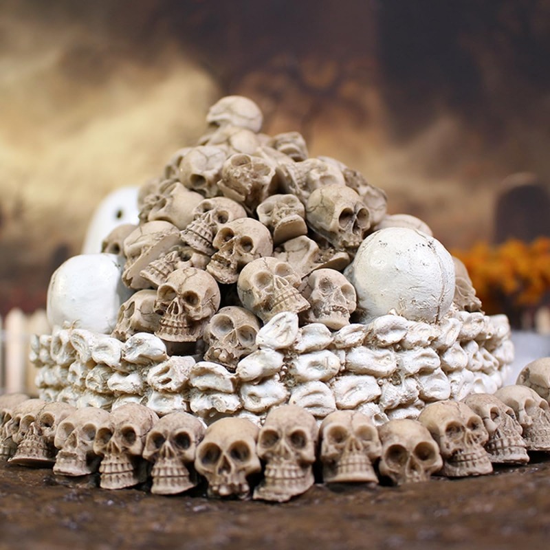 Realistic Resin Skull Figurine - đánh giá và giá Bonsai Garden Display