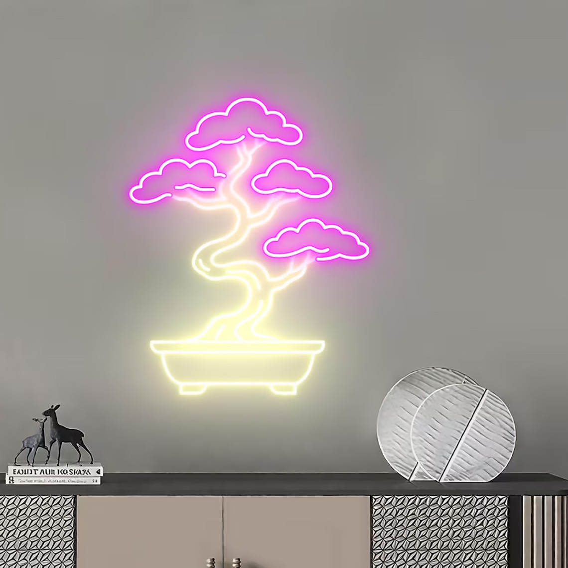 Bonsai Tree Neon Sign Zen Gard - đánh giá và giá Bonsai Tree Zen Garden